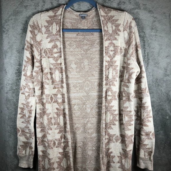 Charlotte Russe Women's Medium Open Cardigan Sweater Aztec Vibes Cotton/Acrylic - Picture 1 of 12